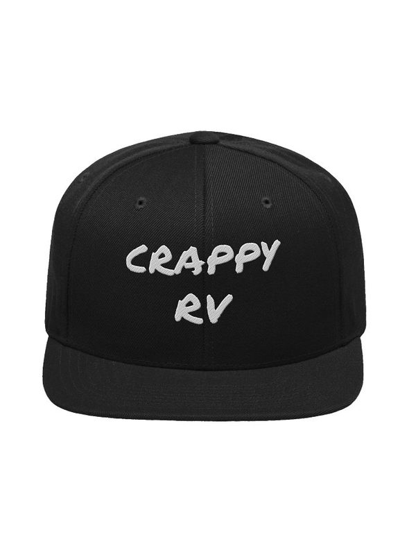 CrappyRV Snapback — White embroidery