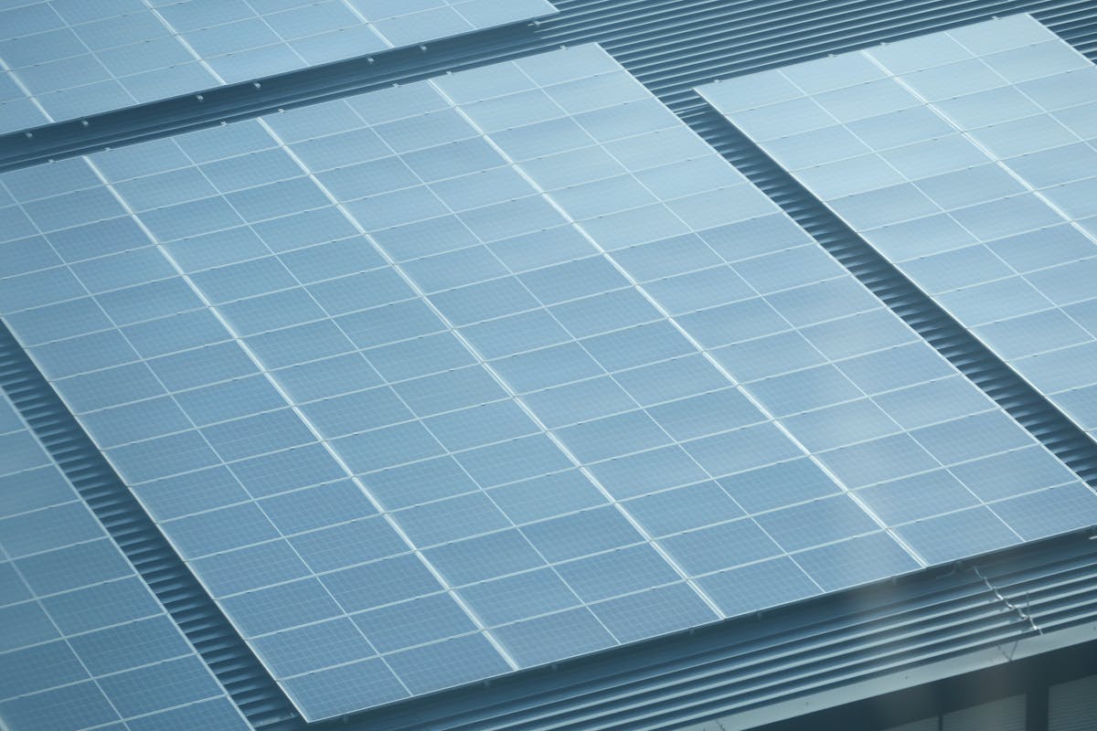Close-up of equipment installed on a rooftop.